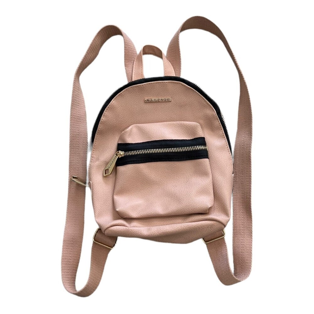 Rampage Pink Mini Faux Leather Backpack